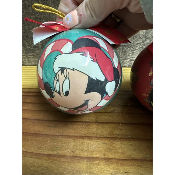 Vintage 1998 Enesco Disney Christmas Ornament Mickey Mouse Minnie Set Of 4 - Picture 5 of 8